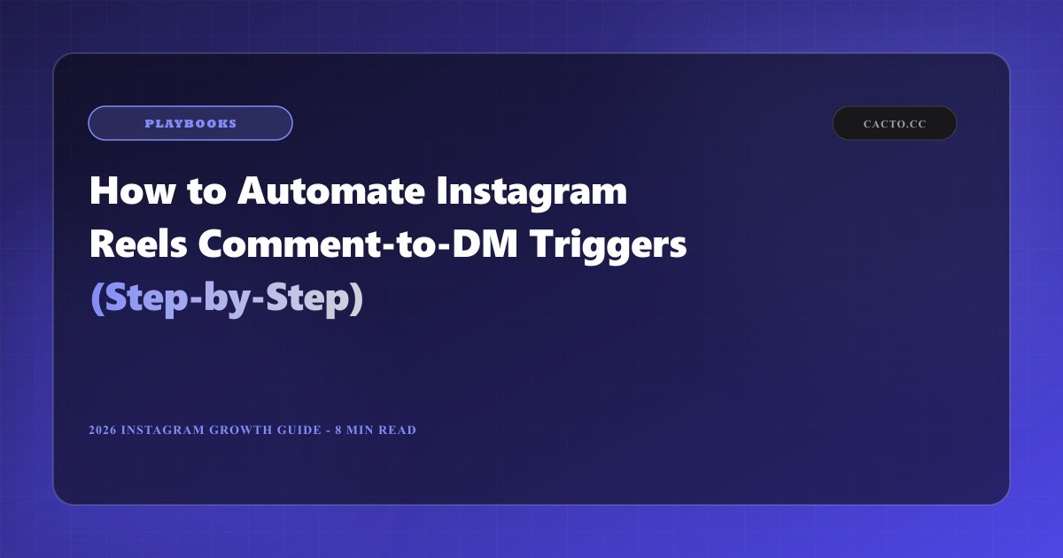 How to Automate Instagram Reels Comment-to-DM Triggers (Step-by-Step)