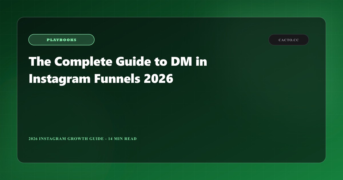 The Complete Guide to Instagram DM Funnels in 2026