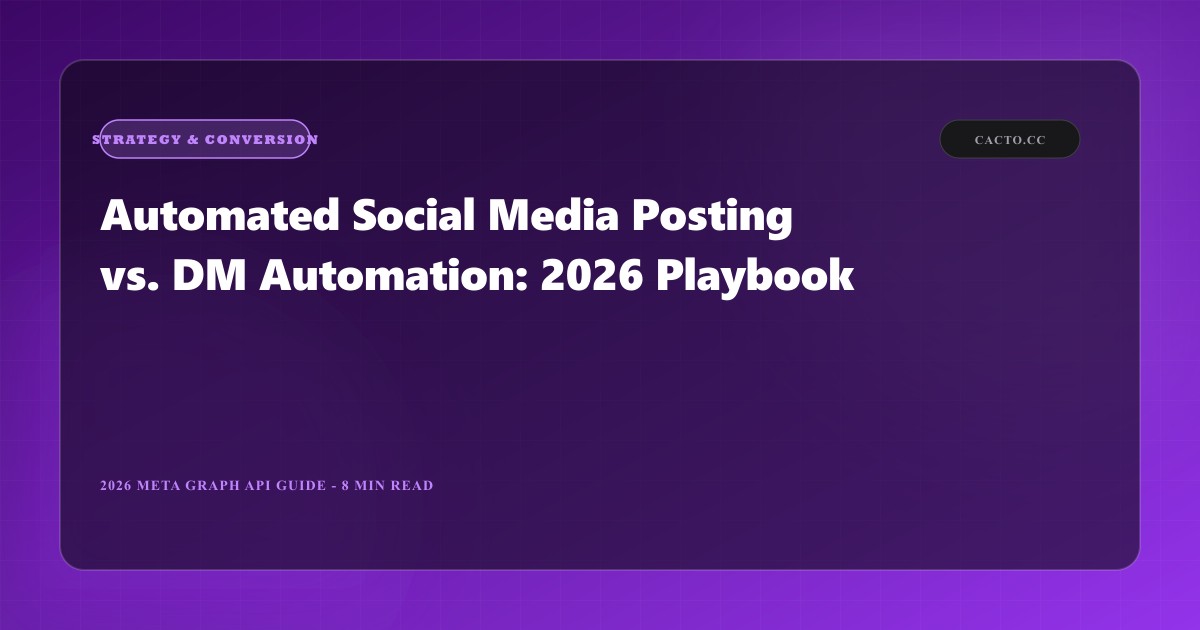 Automated Social Media Posting vs. DM