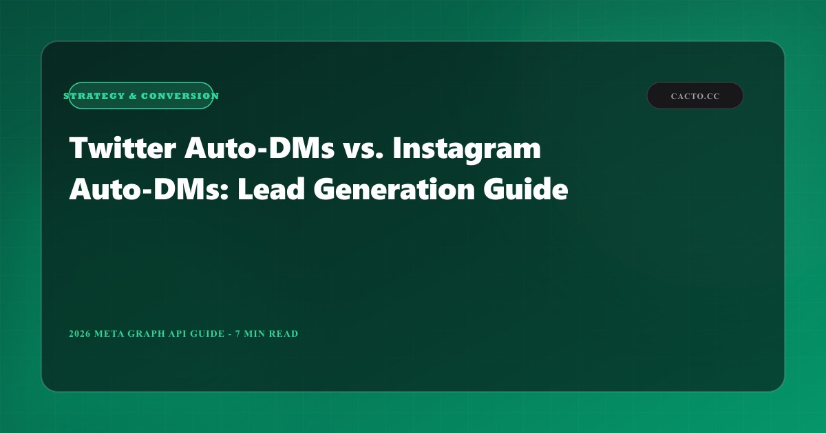 Twitter Auto-DMs vs. Instagram Auto-DMs: Lead