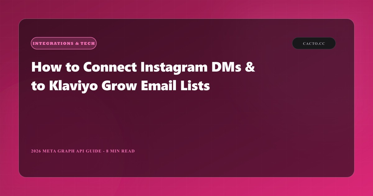 How to Connect Instagram DMs to Klaviyo & Grow