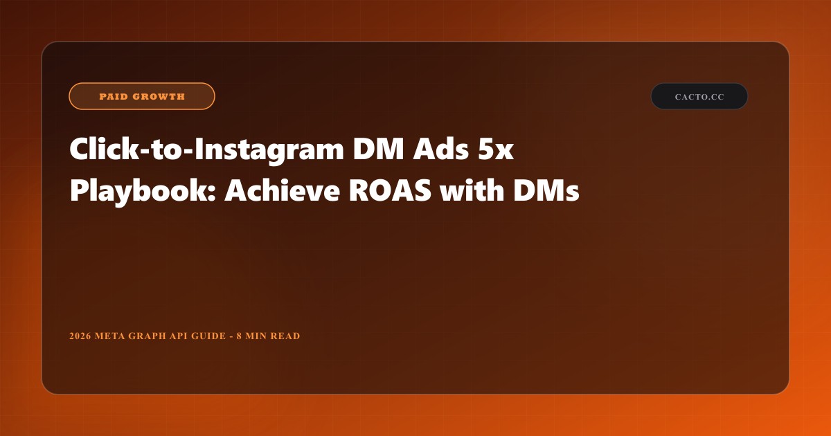 Click-to-Instagram DM Ads Playbook: Achieve 5x