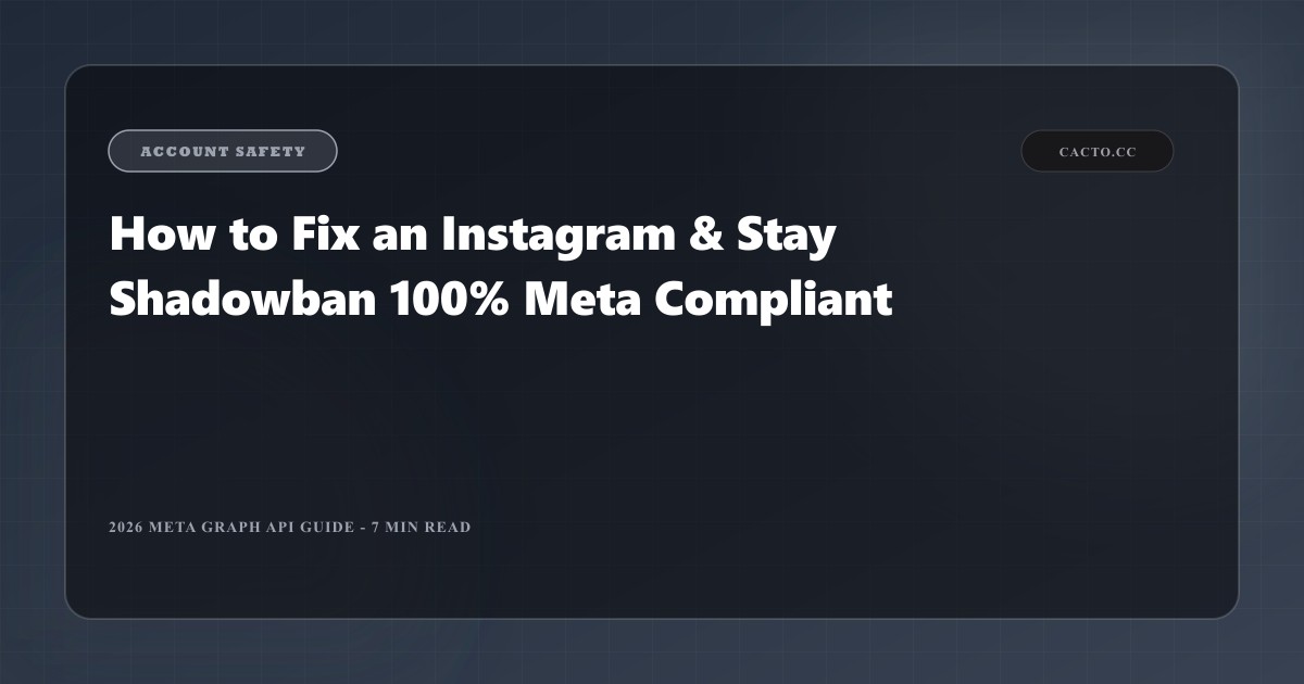 How to Fix an Instagram Shadowban & Stay 100% Compliant with Meta Policies